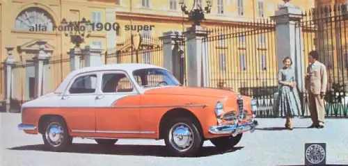 Alfa Romeo 1900 Super Modellprogramm 1957 Automobilprospekt (1597)