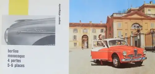 Alfa Romeo 1900 Super Modellprogramm 1957 Automobilprospekt (1597)