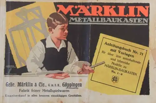 Märklin Metallbaukasten Anleitungsbuch 1930 Spielzeugkatalog (1695)