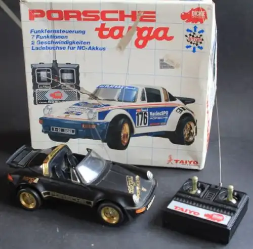 Taiyo Dickie Porsche Targa 1976 Plastikmodell mit Fernsteuerung im Originalkarton (0311)