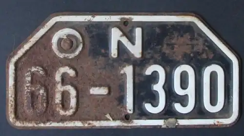 Kraftfahrzeug-Kennzeichen 1950 Motorrad Niedersachsen, Britische Besatzungszone (1723)