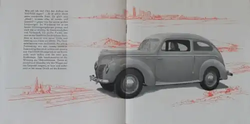 Ford Taunus Modellprogramm 1948 "Wir nehmen den Taunus" Automobilprospekt (1806)