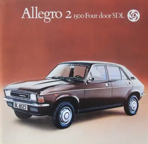 Austin Allegro 1500 SDL Modellprogramm 1975 Automobilprospekt (1815)