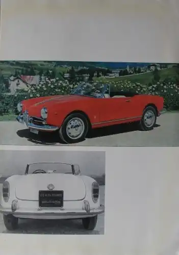 Alfa Romeo Giulietta Spider Modellprogramm 1961 "Die Freude, einen Alfa zu fahren" Automobilprospekt (1817)