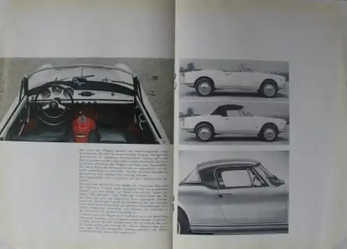 Alfa Romeo Giulietta Spider Modellprogramm 1961 "Die Freude, einen Alfa zu fahren" Automobilprospekt (1817)