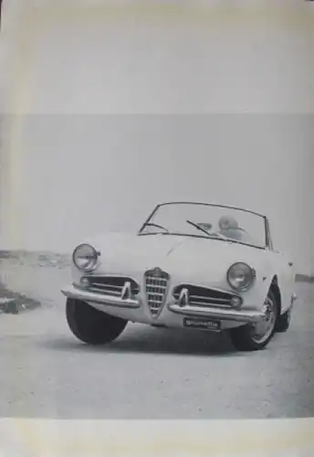 Alfa Romeo Giulietta Spider Modellprogramm 1961 "Die Freude, einen Alfa zu fahren" Automobilprospekt (1817)