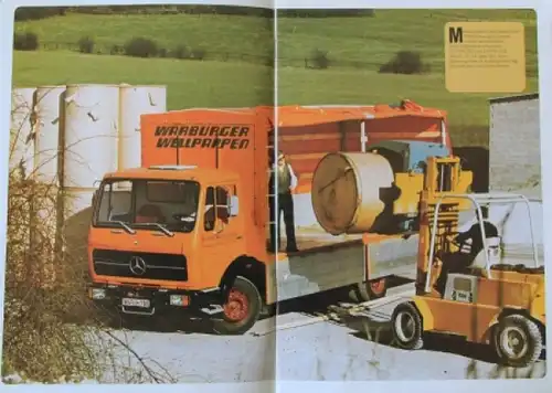 Mercedes-Benz Pritschenwagen Modellprogramm 1972 "Die Vielseitigen" Lastwagenprospekt (8892)