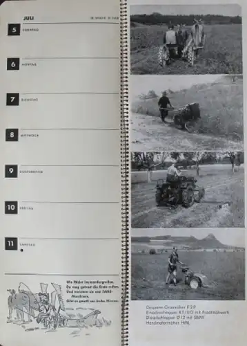 Fahr Maschinenfabrik 1953 Traktor Jahreskalender (2070)