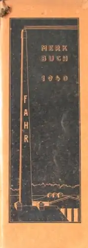 Fahr Maschinenfabrik 1940 Traktor Jahreskalender (2065)