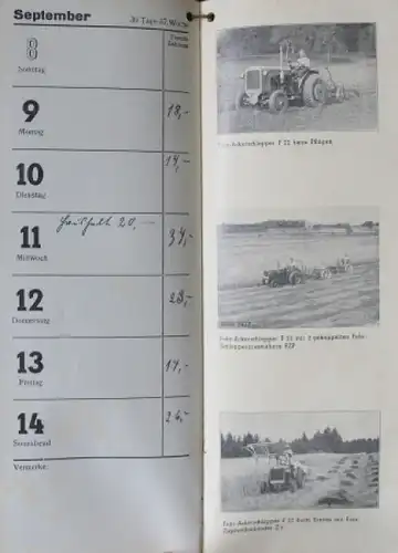 Fahr Maschinenfabrik Traktor-Jahreskalender 1940 (2065)