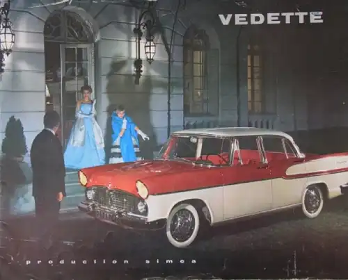 Simca Vedette Modellprogramm 1959 Automobilprospekt (2167)