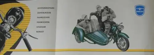 Adler MB 200 Zweitakt Modellprogramm 1955 Motorradprospekt (2314)