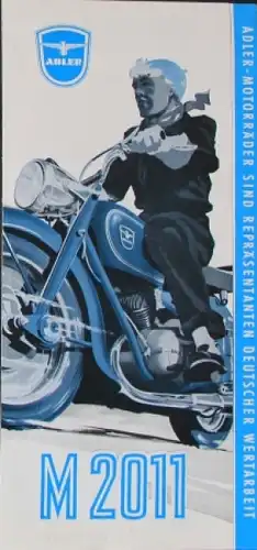 Adler M 2011 Modellprogramm 1955 Motorradprospekt (2315)