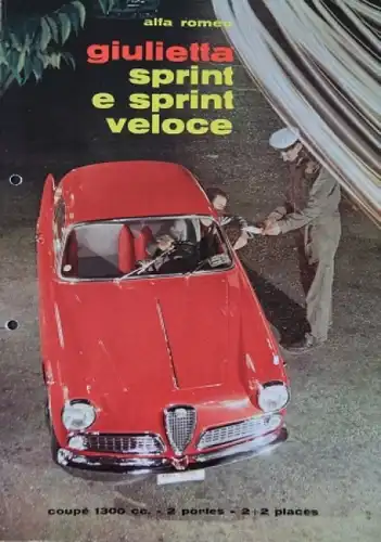 Alfa Romeo Giulietta Sprint Veloce Modellprogramm 1960 Automobilprospekt (1919)