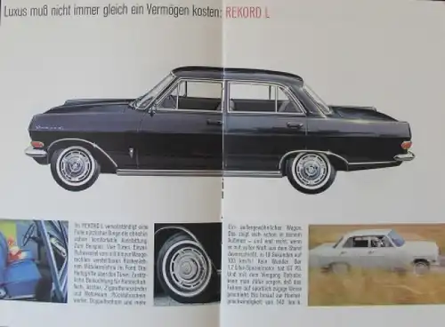 Opel Modellprogramm 1965 Automobil-Verkaufsmappe mit 3 Prospekten (2198)