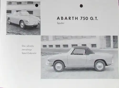 Abarth Modellprogramm 1959 Automobilprospekt (2269)