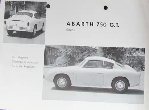 Abarth Modellprogramm 1959 Automobilprospekt (2269)