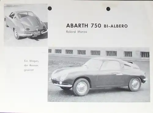 Abarth Modellprogramm 1959 Automobilprospekt (2269)