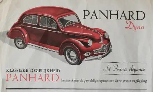 Panhard Dyna Modellprogramm 1949 Automobilprospekt (2379)