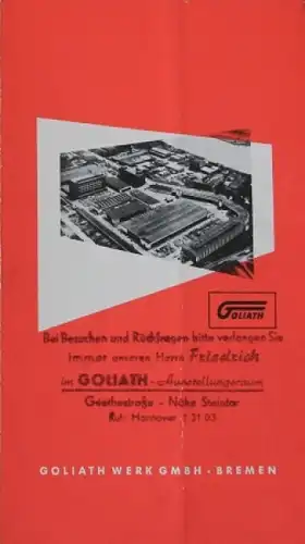 Goliath Modellprogramm 1956 Automobilprospekt (2380)