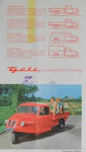 Goliath Modellprogramm 1956 Automobilprospekt (2380)