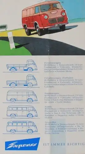Goliath Modellprogramm 1956 Automobilprospekt (2380)