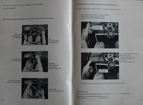 Volkswagen Käfer Modellprogramm 1967 "Fahren lernen mit VW" Automobilprospekt (3025)