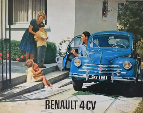 Renault 4 CV Modellprogramm 1958 Automobilprospekt (2974)