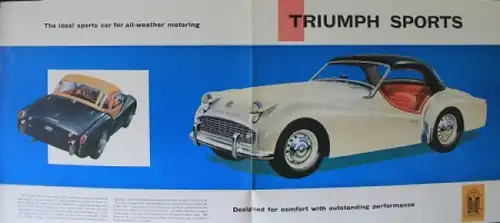 Triumph TR 3 Sports Modellprogramm 1958 Automobilprospekt (2930)