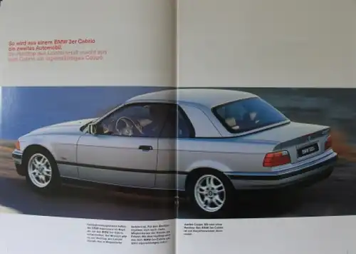 BMW 3er Cabriolet Modellprogramm 1998 "Eleganz, Komfort und Fahrspaß" Automobilprospekt (3070)