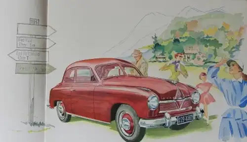 Borgward Hansa 1800 Modellprogramm 1953 Automobilprospekt (3348)