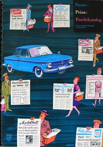 NSU Prinz 4 Modellprogramm 1961 "Presse-Prachtkatalog" Automobil-Pressemappe (3401)