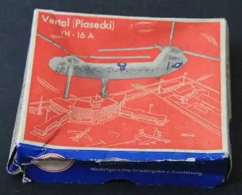 Siku Vertol "Piasecki YH-16 A US-Air Force" F2a Flugzeugmodell-Originalkarton 1959 (3078)