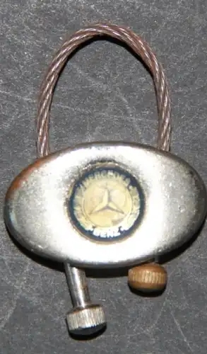 Mercedes-Benz Schlüsselanhänger 1990 "Automega" mit Mercedes-Logo Metall (0363)