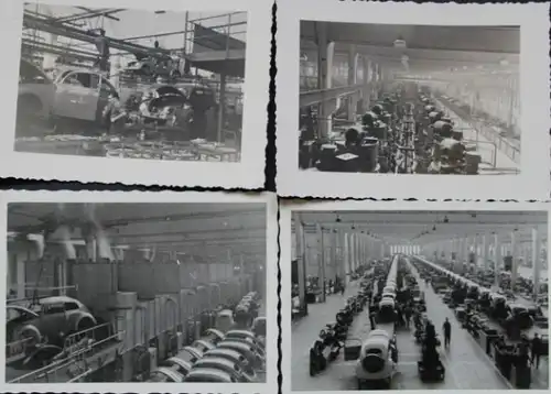 Volkswagen Käfer Werksproduktion Wolfsburg 1955 sieben Werksfotos  (3478)