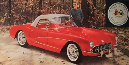 Chevrolet Corvette Modellprogramm 1956 Automobilprospekt (3783)