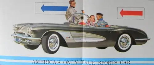 Chevrolet Corvette Modellprogramm 1958 Automobilprospekt (3786)