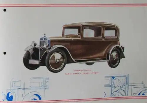 Hanomag Modellprogramm 1928 Automobilprospekt (3812)