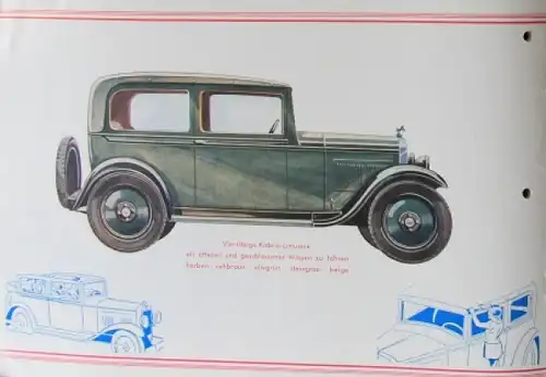 Hanomag Modellprogramm 1928 Automobilprospekt (3812)