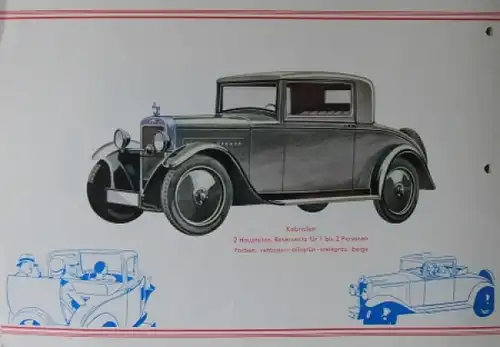 Hanomag Modellprogramm 1928 Automobilprospekt (3812)