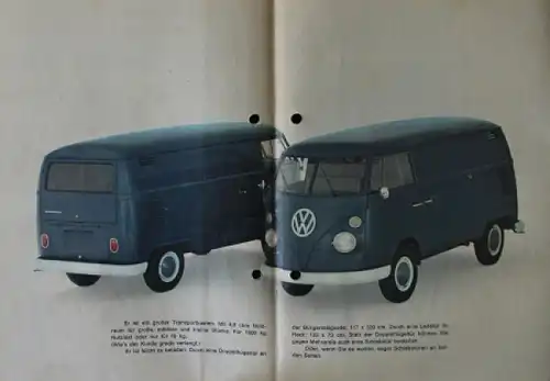 Volkswagen T1 Transporter Modellprogramm 1964 "Was ist das Besondere am VW-Transporter" Automobilprospekt (3969)