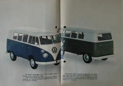 Volkswagen T1 Transporter Modellprogramm 1964 "Was ist das Besondere am VW-Transporter" Automobilprospekt (3969)