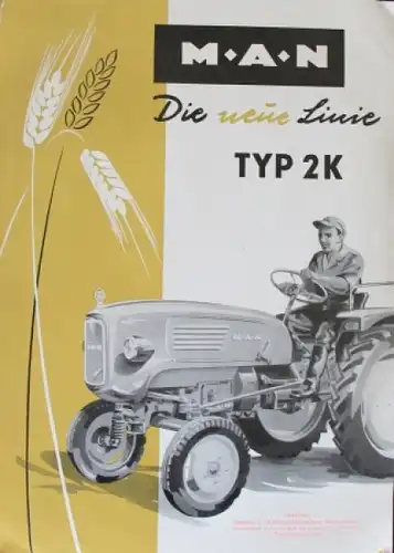 MAN Typ 2K Modellprogramm 1961 "Die neue Linie" Traktorprospekt (3850)