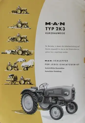 MAN Typ 2K Modellprogramm 1961 "Die neue Linie" Traktorprospekt (3850)