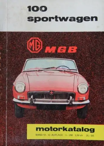 "Motorkatalog - 100 Sportwagen" Automobil-Jahrbuch 1967 (3832)