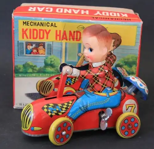 Haji "Kiddy Hand Car" 1965 Blechmodel mit Friktionsantrieb in Originalkarton (5021)