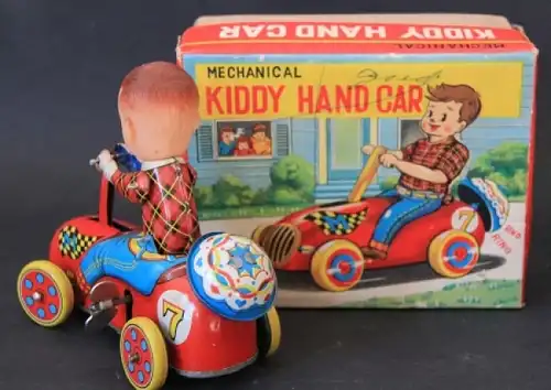 Haji "Kiddy Hand Car" 1965 Blechmodel mit Friktionsantrieb in Originalkarton (5021)