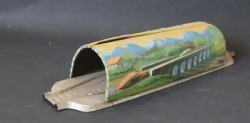 Technofix Auto-Tunnel-Viadukt 1939 Blechmodell mit Schienenbett (4986)