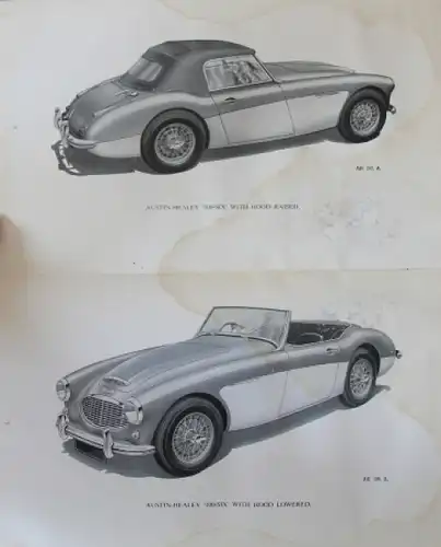 Austin Healey 100 sechs Zylinder 1957 Betriebsanleitung (4922)