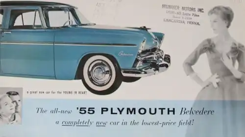 Plymouth Modellprogramm 1955 Belvedere  Automobilprospekt (4884)